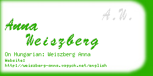 anna weiszberg business card